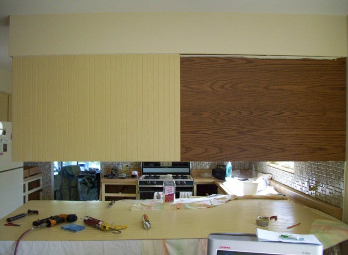 Laminating & Finish Painting Existing Cabinets