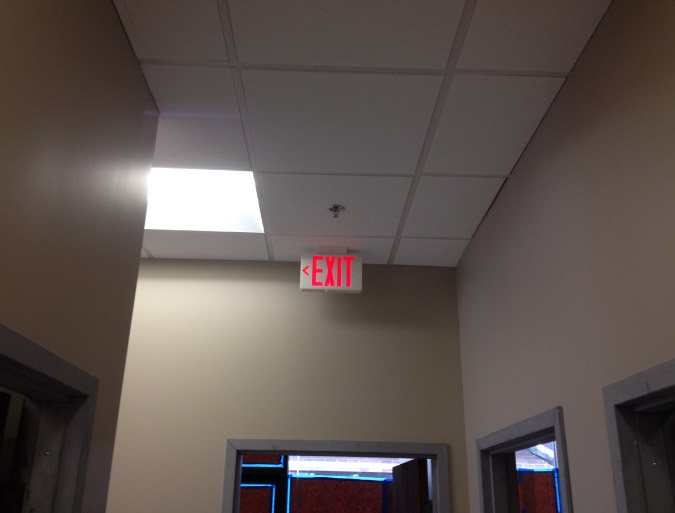 Finish Painted Commercial Walls To Ceiling Tile